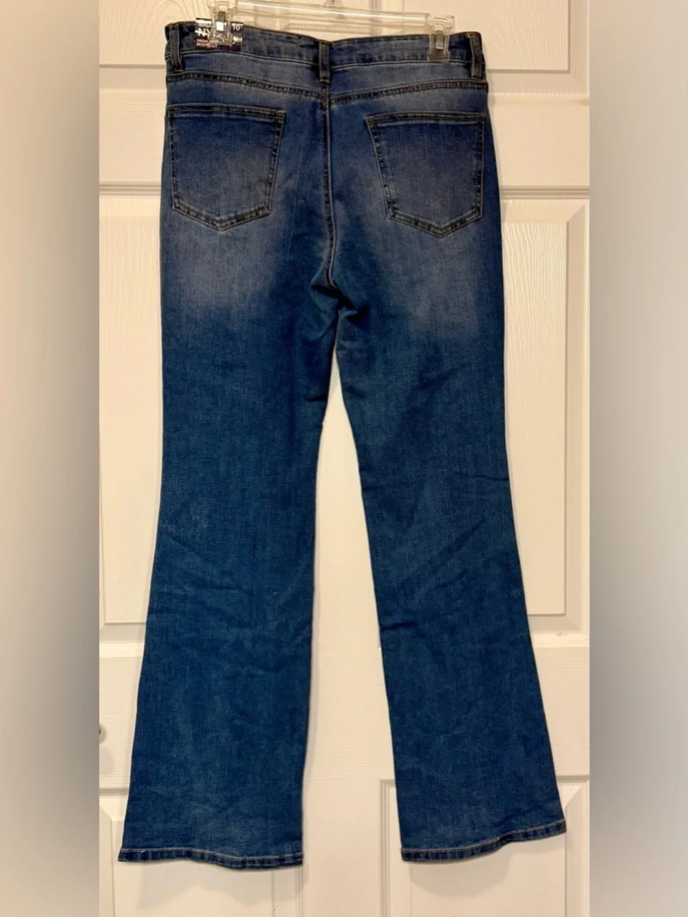 Deadstock Madden NYC Rhinestone Bootcut Jeans High Rise Medium Wash NWT Size 10 - Picture 3 of 11